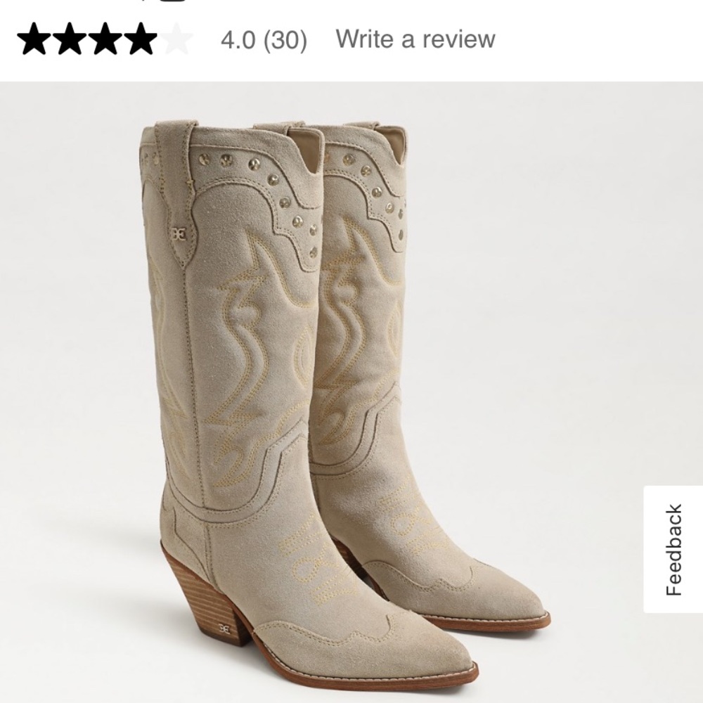 Sam Edelman Tan Heeled Western Boots